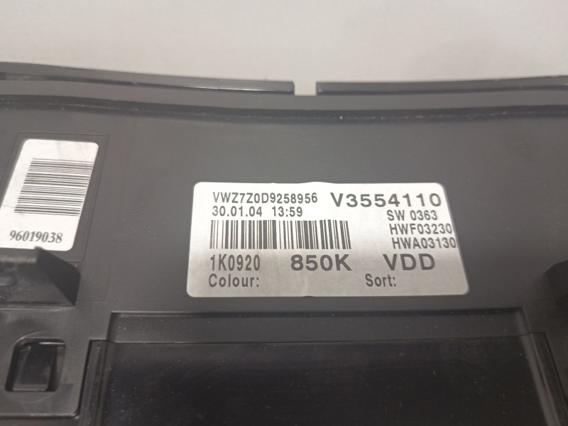 Recambio de cuadro instrumentos para volkswagen golf v (1k1) 1.6 fsi referencia OEM IAM V3554110  