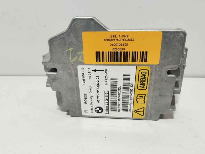 Recambio de centralita airbag para bmw 1 (e87) 118 i referencia OEM IAM 0285010070  