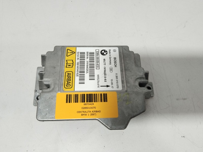 Recambio de centralita airbag para bmw 1 (e87) 118 i referencia OEM IAM 0285010070  
