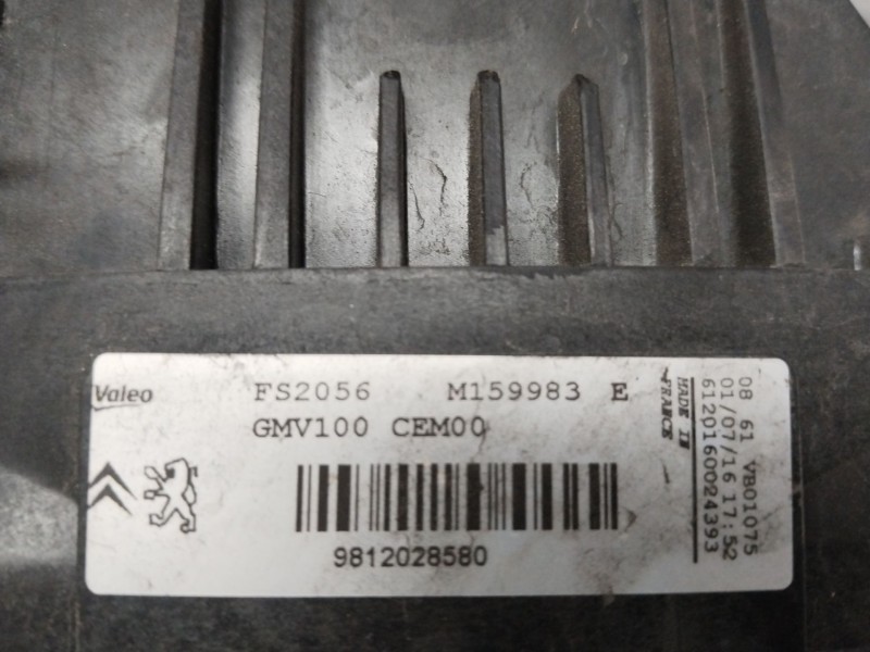 Recambio de electroventilador para citroën c-elysee (dd_) 1.6 bluehdi 100 referencia OEM IAM 9812028580  