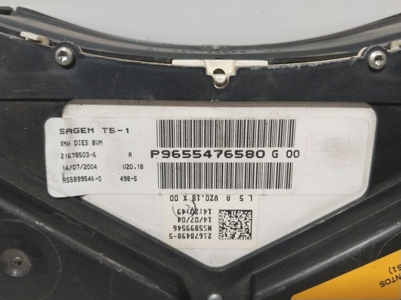 Recambio de cuadro instrumentos para peugeot 307 (s1) xr referencia OEM IAM 9655476580G  