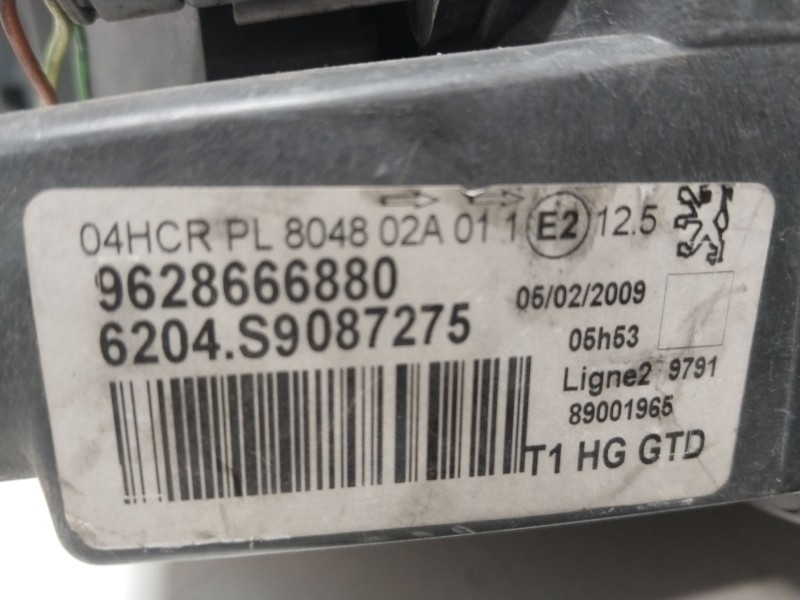 Recambio de faro izquierdo para peugeot 206 hatchback (2a/c) 1.4 16v referencia OEM IAM 9628666880 6204S9 