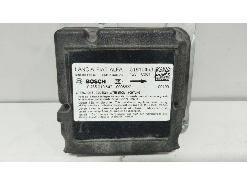 Recambio de centralita airbag para fiat doblo autobús (263_) 1.3 d multijet (263axc1a) referencia OEM IAM 0285010547  