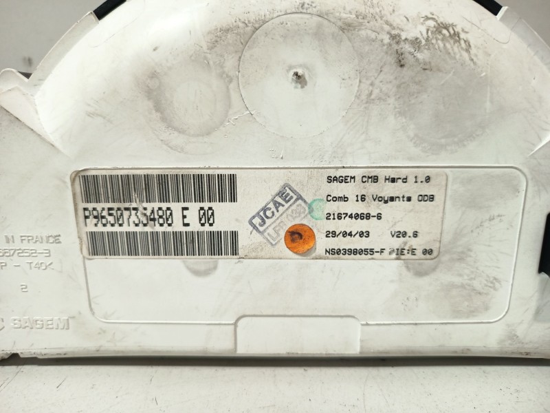Recambio de cuadro instrumentos para citroën c3 1.4 hdi sx plus referencia OEM IAM 9650735480E  