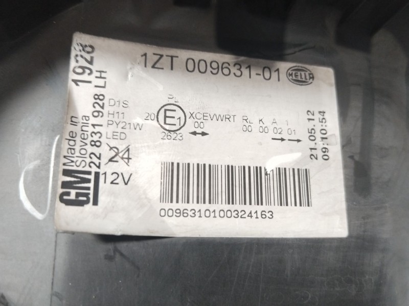 Recambio de faro izquierdo para opel insignia a sedán (g09) 2.0 cdti (69) referencia OEM IAM 1ZT00963101  