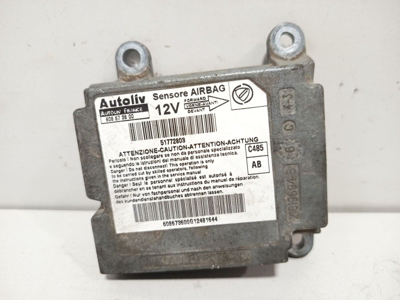 Recambio de centralita airbag para fiat doblo furgoneta/monovolumen (223_) 1.9 jtd referencia OEM IAM 51772803  