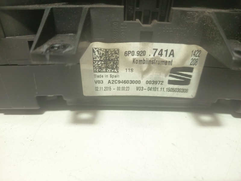 Recambio de cuadro instrumentos para seat ibiza iv (6j5, 6p1) 1.4 tdi referencia OEM IAM A2C94603000  