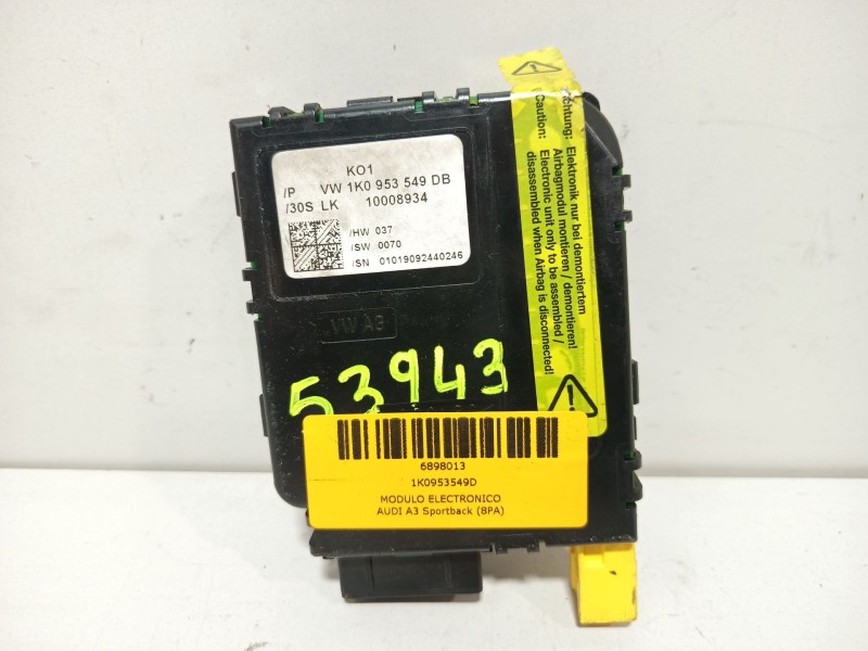 Recambio de modulo electronico para audi a3 sportback (8pa) 1.4 tfsi referencia OEM IAM 1K0953549D  