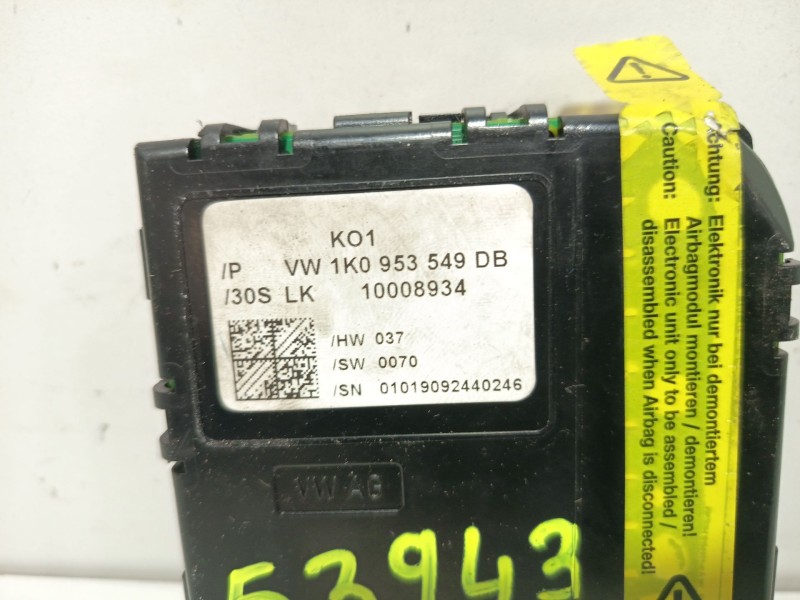 Recambio de modulo electronico para audi a3 sportback (8pa) 1.4 tfsi referencia OEM IAM 1K0953549D  