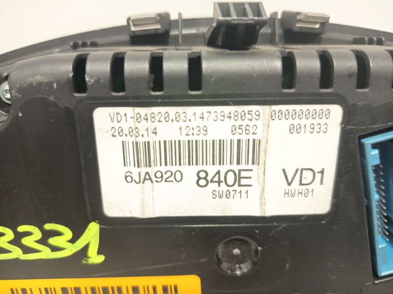Recambio de cuadro instrumentos para seat toledo iv (kg3) 1.6 tdi referencia OEM IAM 6JA920840E  