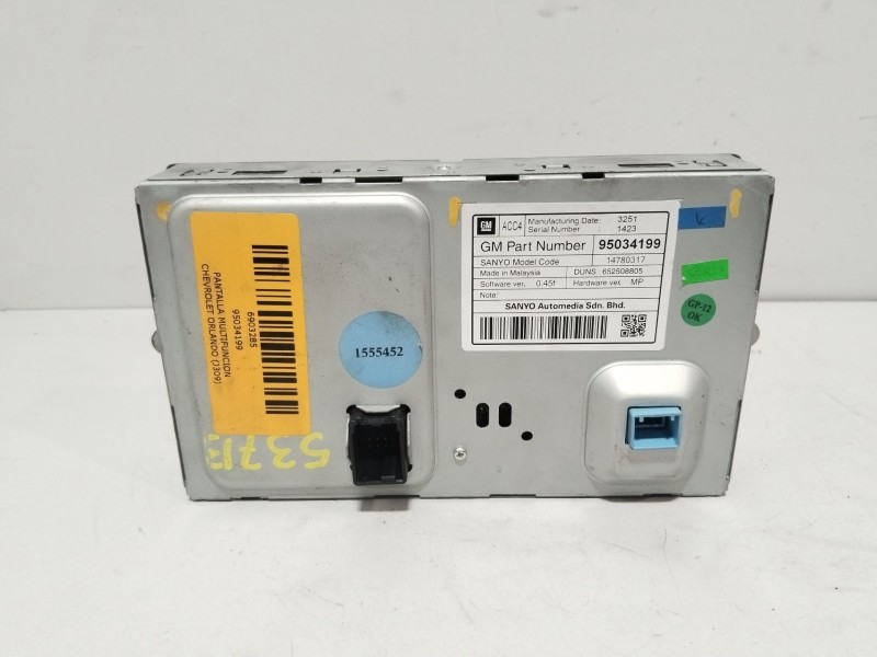Recambio de pantalla multifuncion para chevrolet orlando (j309) 2.0 d referencia OEM IAM 95034199  