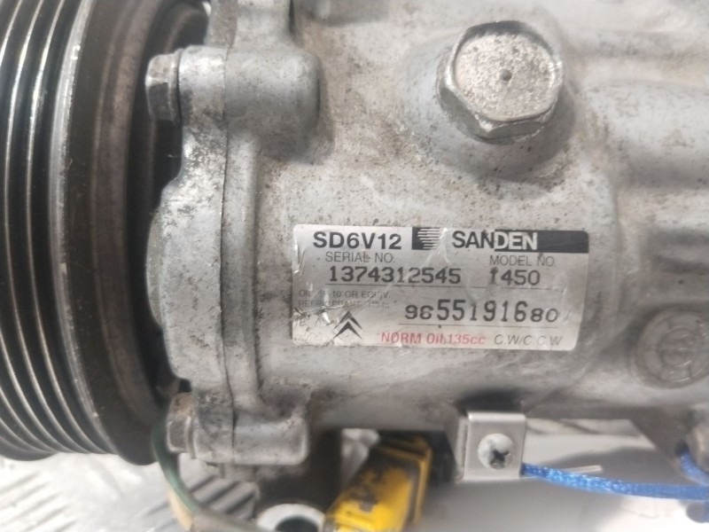 Recambio de compresor aire acondicionado para citroën c2 audace referencia OEM IAM 9655191680  