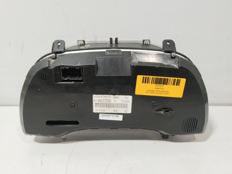 Recambio de cuadro instrumentos para fiat doblo autobús (263_) 1.3 d multijet (263axc1a) referencia OEM IAM 51867720  