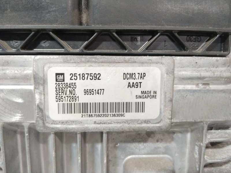 Recambio de centralita motor uce para chevrolet orlando (j309) 2.0 d referencia OEM IAM 25187592  