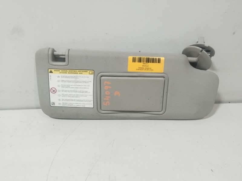 Recambio de parasol derecho para chevrolet cruze (j300) 2.0 cdi referencia OEM IAM 95034227  