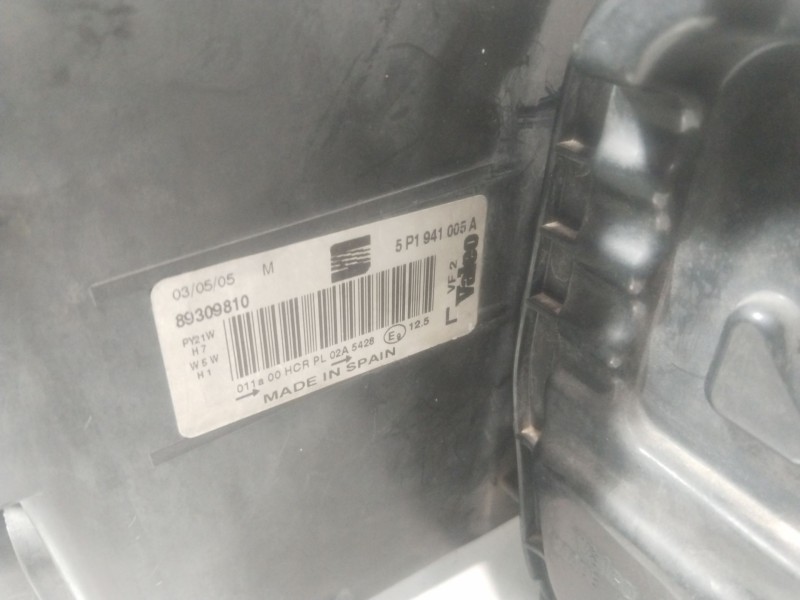 Recambio de faro izquierdo para seat altea (5p1) 1.9 tdi referencia OEM IAM 5P1941033B  
