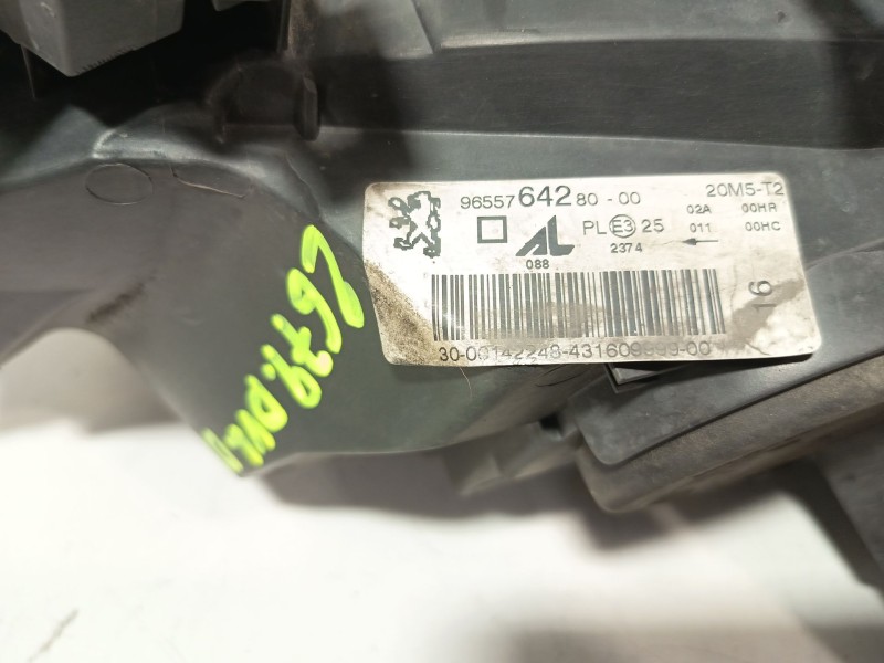 Recambio de faro derecho para peugeot 307 sw (3h) 1.6 hdi 90 referencia OEM IAM 9655764280 620686 