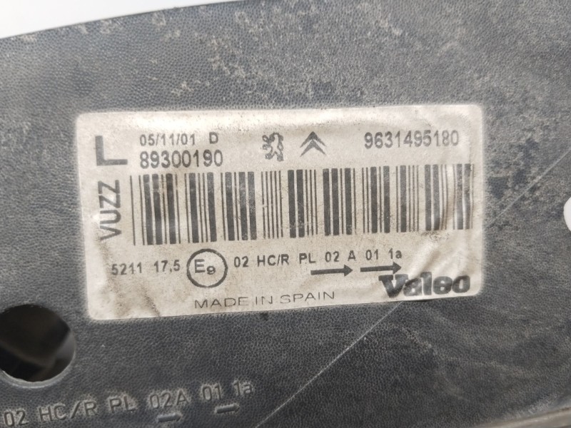 Recambio de faro izquierdo para citroën xsara picasso (n68) 2.0 hdi referencia OEM IAM 9631495180 89300190 