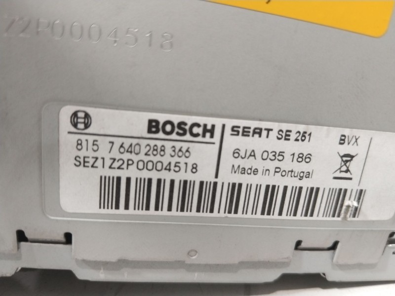Recambio de sistema audio / radio cd para seat toledo iv (kg3) 1.6 tdi referencia OEM IAM 6JA035186  
