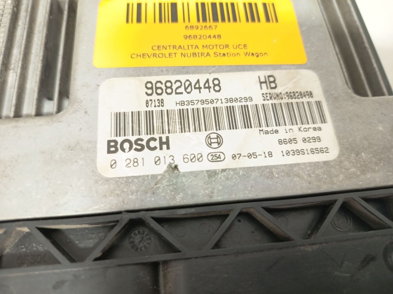 Recambio de centralita motor uce para chevrolet nubira station wagon 2.0 d referencia OEM IAM 96820448  