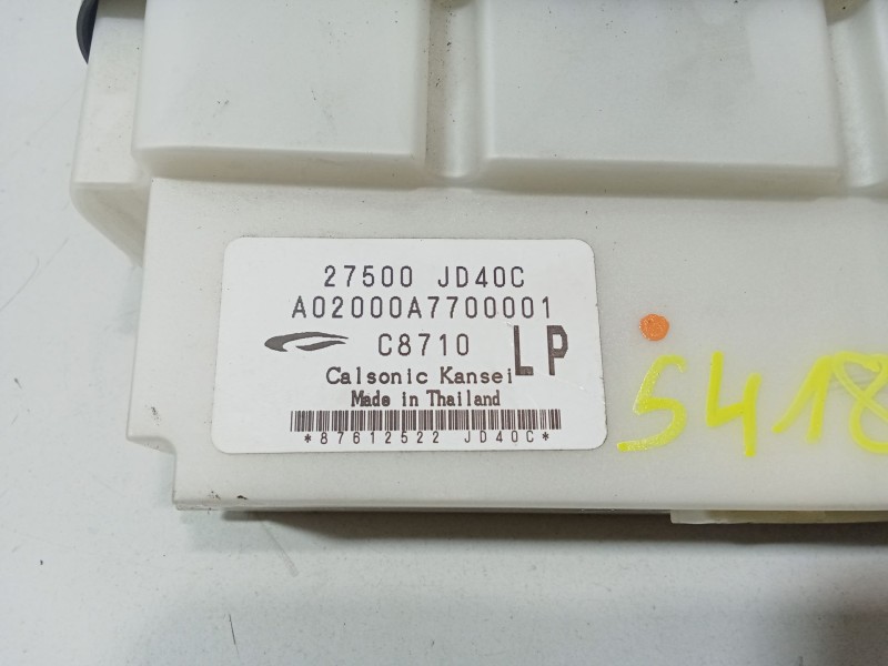 Recambio de mando calefaccion / aire acondicionado para nissan qashqai i (j10, nj10) 2.0 referencia OEM IAM 27500JD40C  