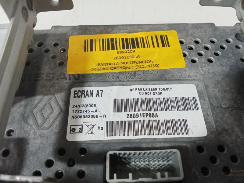 Recambio de pantalla multifuncion para nissan qashqai i (j10, nj10) 2.0 referencia OEM IAM 28091EP00A  