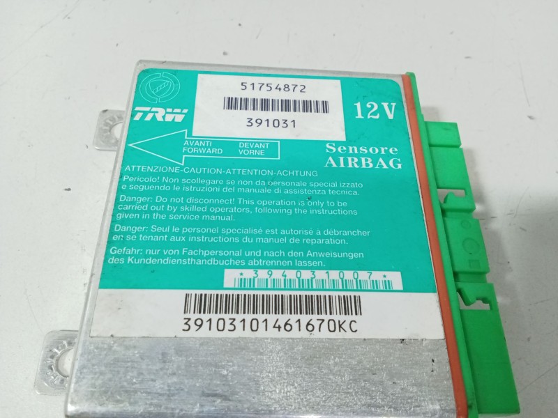 Recambio de centralita airbag para fiat grande punto (199_) 1.3 d multijet referencia OEM IAM 51754872 391031 