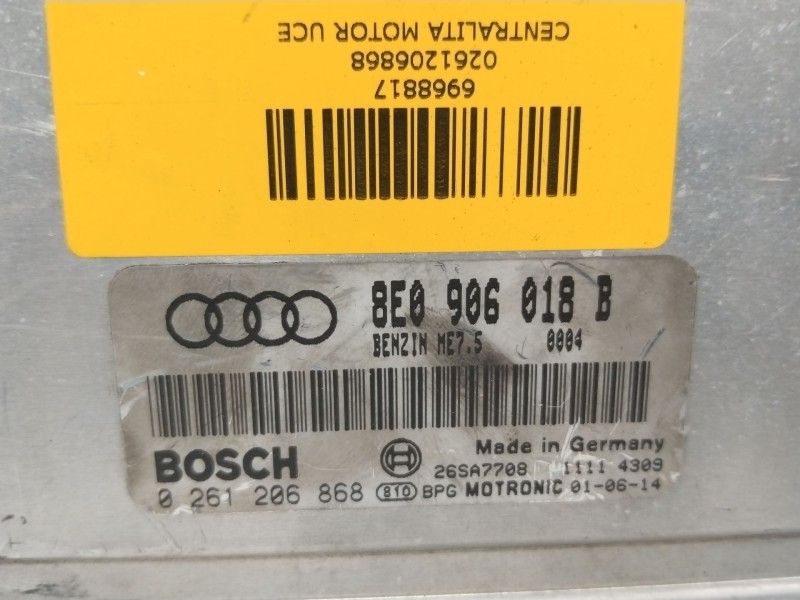 Recambio de centralita motor uce para audi a4 b6 (8e2) 1.8 t referencia OEM IAM 0261206868  