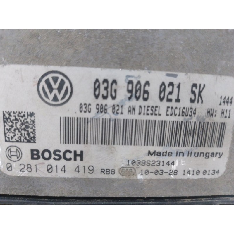 CENTRALITA MOTOR UCE 03G906021SK 0281014419 0281014419 - imagen 3