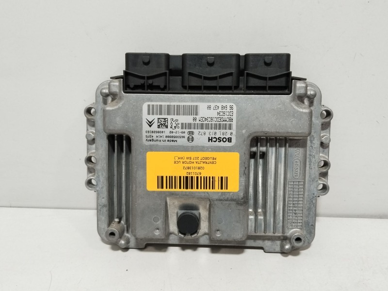Recambio de centralita motor uce para peugeot 207 sw (wk_) 1.6 hdi referencia OEM IAM 0281013872  