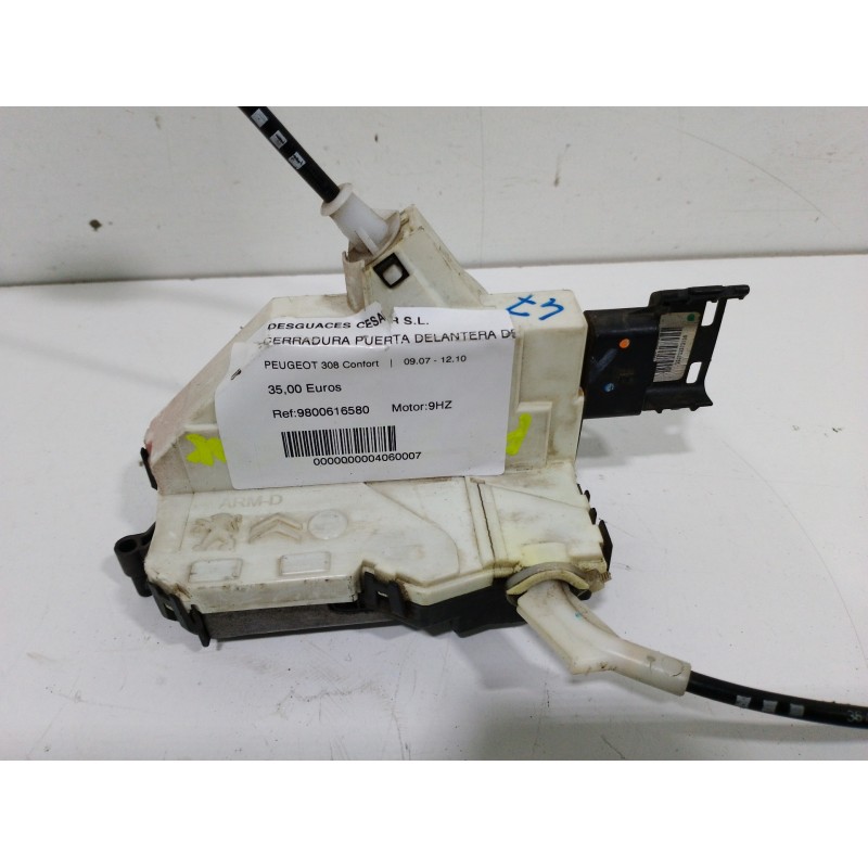 CERRADURA PUERTA DELANTERA DERECHA 9800616580 6 PINES 567147 - imagen 2