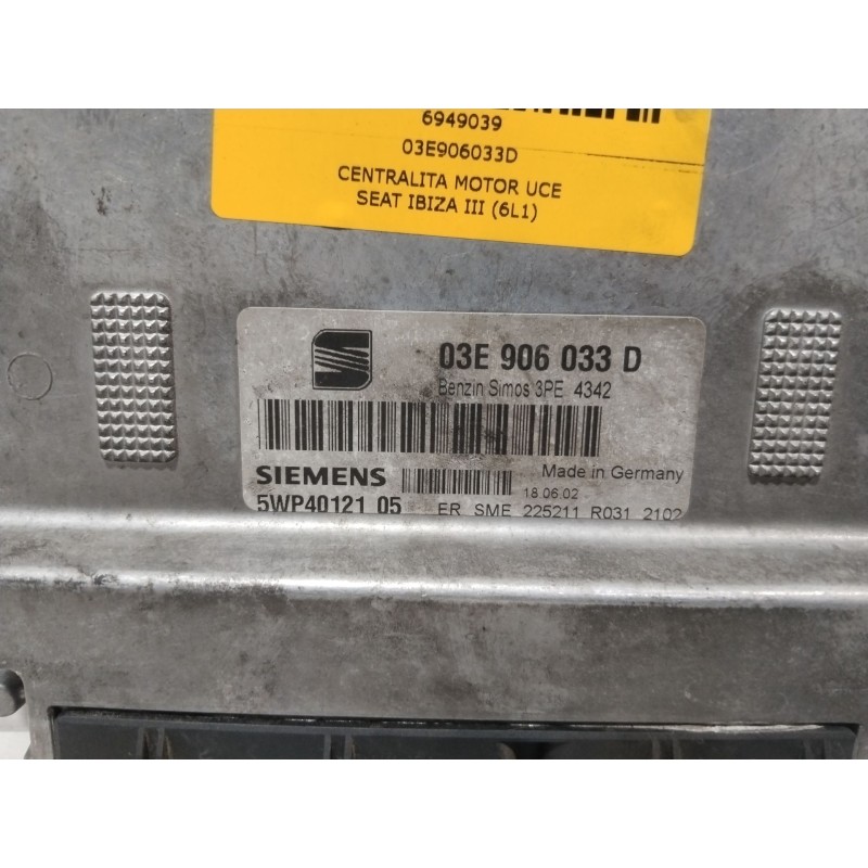 CENTRALITA MOTOR UCE 03E906033D  - imagen 3