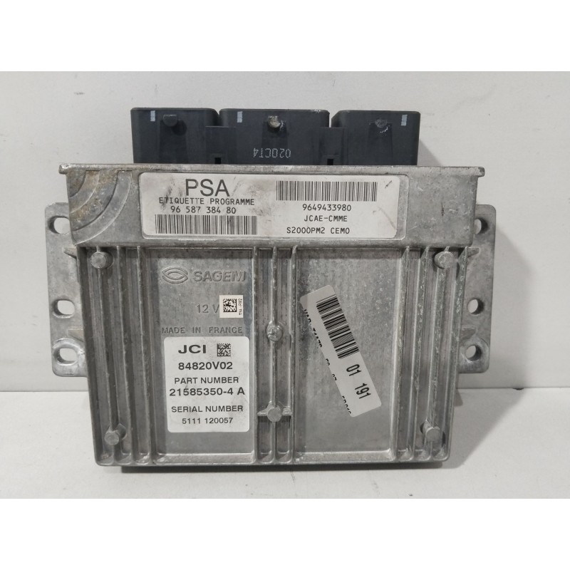 CENTRALITA MOTOR UCE 9658738480  - imagen 1