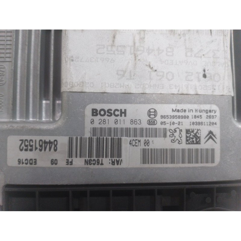 CENTRALITA MOTOR UCE 0281011863 9653958980  - imagen 2