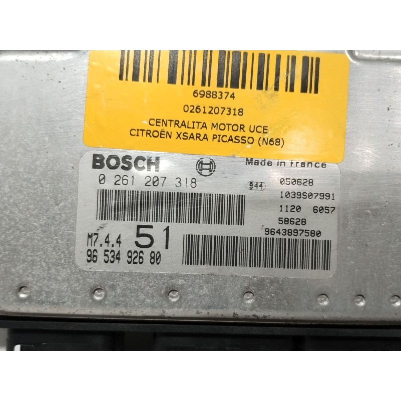 CENTRALITA MOTOR UCE 0261207318  - imagen 4