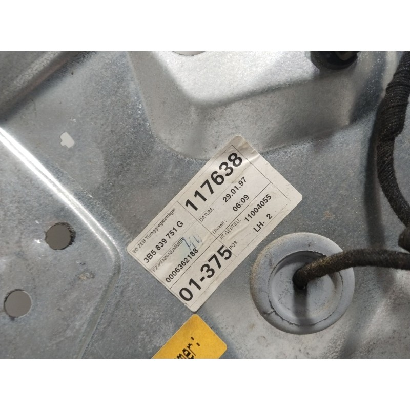 ELEVALUNAS TRASERO IZQUIERDO 3B5839751G ELECTRICO - imagen 4
