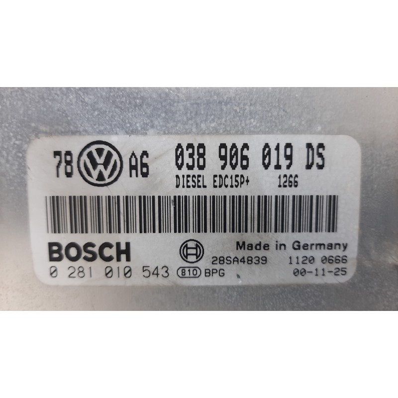 CENTRALITA MOTOR UCE 0281010543 038906019DS  - imagen 3