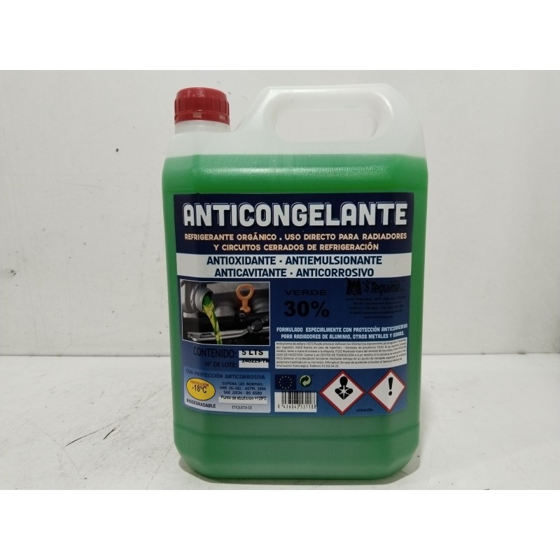 HERRAMIENTAS ANTICONGELANTE 5L 30 % VERDE TEQUINA 
